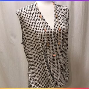 💝 Liz Claiborne Jersey Faux Wrap Top XL 💝
